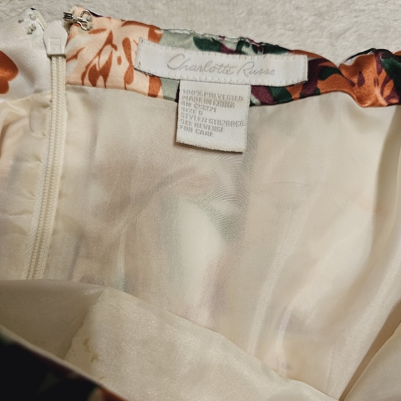 Mini A-line Floral Dress, Charlotte Russe, Size S - Picture 4 of 6